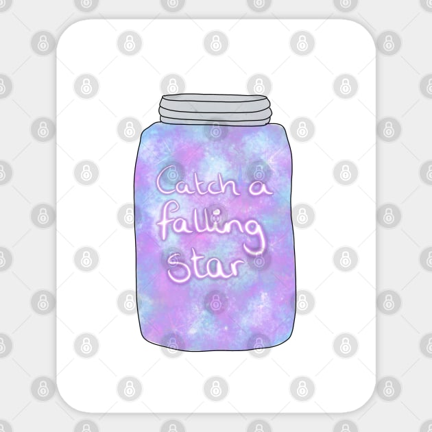 Catch a falling star Sticker by NatLeBrunDesigns